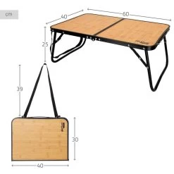 AKTIVE - Table De Camping Pliante Effet Bambou, 60x40x25 Cm -Robens Soldes aktive table de camping pliante effet bambou 60x40x25 cm 3