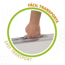 AKTIVE - Table Pliante Avec 2 Tabourets Et Poignée De Transpor, Gris -Robens Soldes aktive table pliante avec 2 tabourets et poignee de transpor gris 2