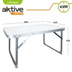 AKTIVE - Table Pliante . Table Basse Blanche En Aluminium - 40x60x40 Cm 9 AKTIVE - Table Pliante . Table Basse Blanche En Aluminium - 40x60x40 Cm -Robens Soldes aktive table pliante table basse blanche en aluminium 40x60x40 cm 3