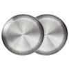 Assiette Plate De Camping | Diamètre Env. 23 Cm | Acier Inox | 2 Assiettes
