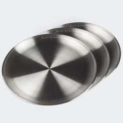 Assiette Plate De Camping | Diamètre Env. 23 Cm | Acier Inox | 3 Assiettes -Robens Soldes assiette plate de camping diametre env 23 cm acier inox 3 assiettes 3