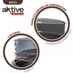 Barbecue Portable Rond 4 Hauteurs Aktive -Robens Soldes barbecue portable rond 4 hauteurs aktive 2