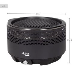Barbecue Rond Noir Sans Fumée 2 En 1 Ø34 Cm Aktive -Robens Soldes barbecue rond noir sans fumee 2 en 1 o34 cm aktive 3