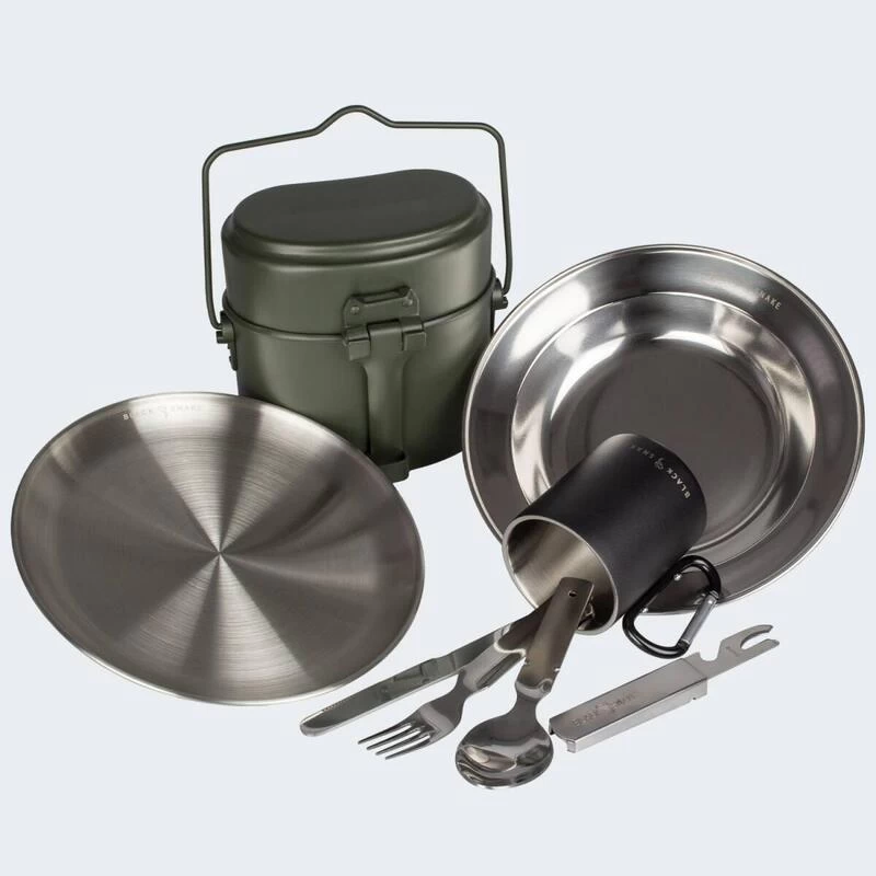 Batterie De Cuisine De Camping, Assiette Plate & Creuse, Couverts Et Tasse Set 6 Batterie De Cuisine De Camping, Assiette Plate & Creuse, Couverts Et Tasse Set – Image 4