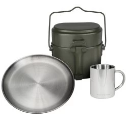 Batterie De Cuisine De Camping, Assiette Plate Et Tasse Isotherme Set