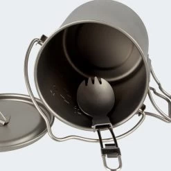 Batterie De Cuisine De Camping Set | Casseroles + Fourchette/Cuillère | Titane -Robens Soldes batterie de cuisine de camping set casseroles fourchettecuillere titane 2