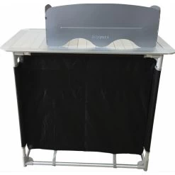 BAYASUN Meuble De Cuisine 4 Étagères Pieds Réglables Gris -Robens Soldes bayasun meuble de cuisine 4 etageres pieds reglables gris 4