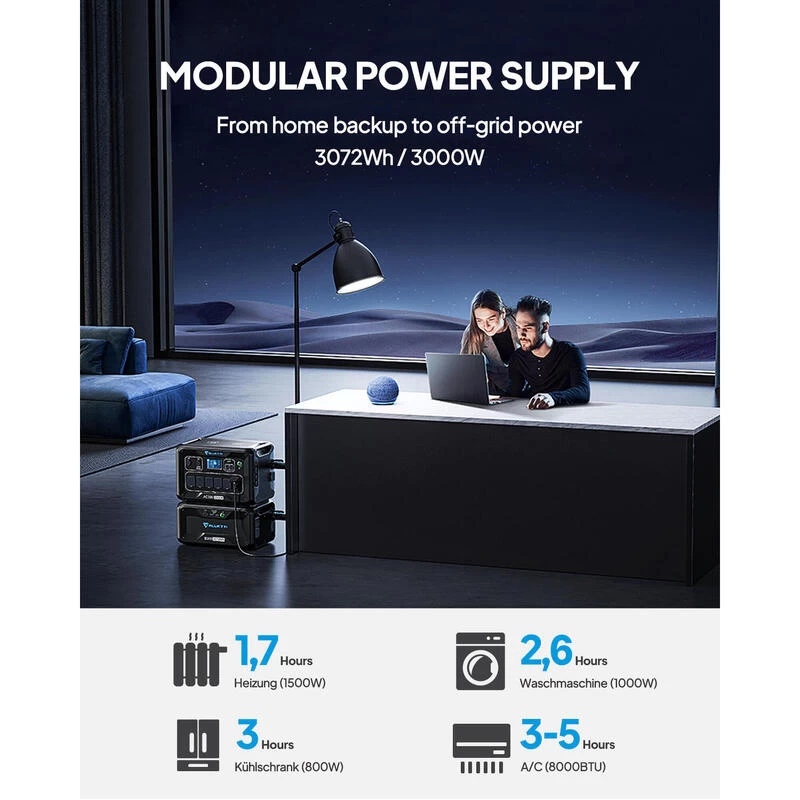 BLUETTI AC300+B300 Générateur Électrique 3072Wh,LiFePO4 Pour Panne De Courant 6 BLUETTI AC300+B300 Générateur Électrique 3072Wh,LiFePO4 Pour Panne De Courant – Image 4