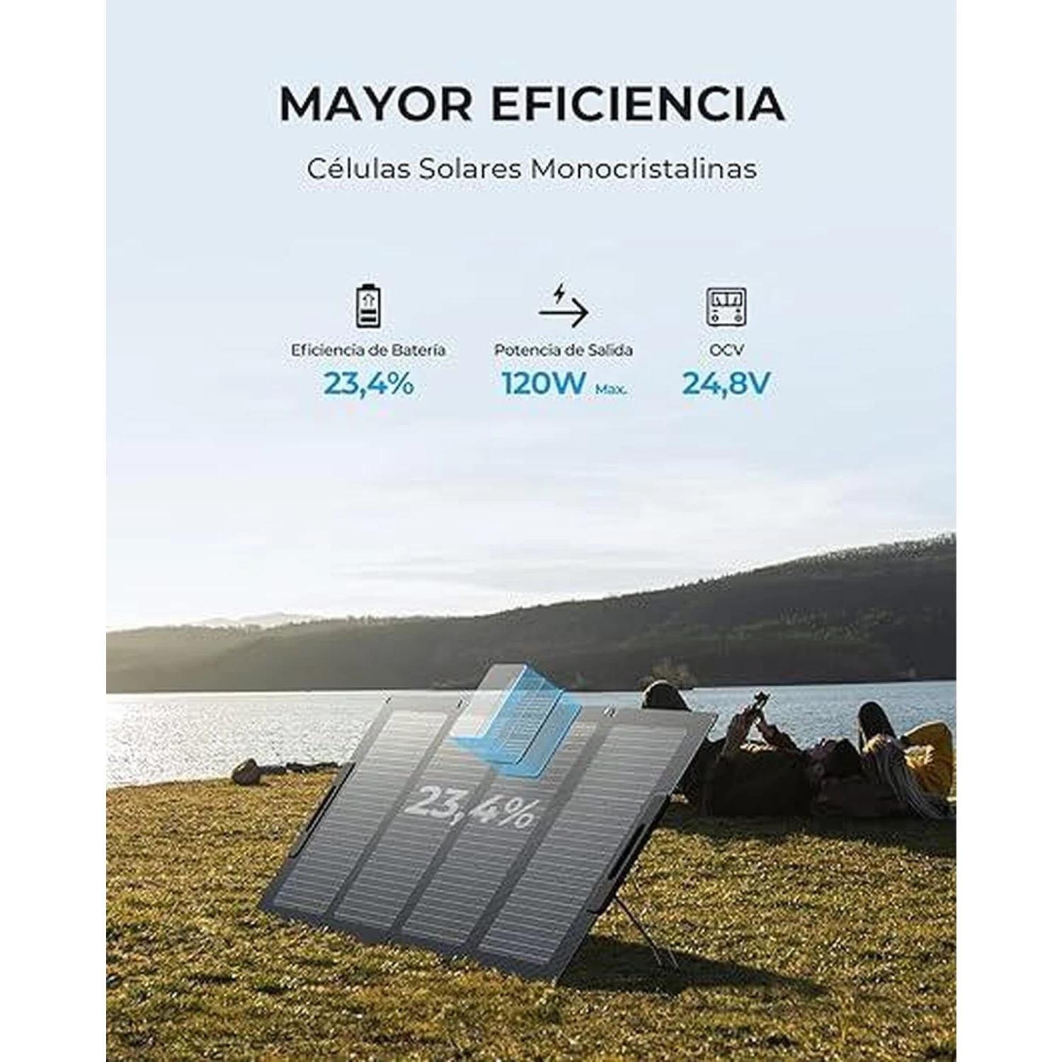 BLUETTI Panneau Solaire PV120S Pour Camping, Jardin, Voyage 4 BLUETTI Panneau Solaire PV120S Pour Camping, Jardin, Voyage – Image 2