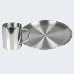 Camping Assiette Plate Et Tasse Isotherme Set | Acier Inoxydable -Robens Soldes camping assiette plate et tasse isotherme set acier inoxydable 2
