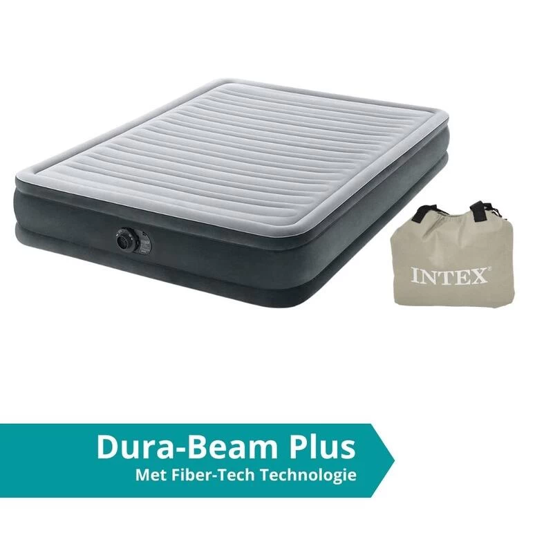 Intex Comfort-Plush 'Queen' - Lit Gonflable - 203x152x33cm - Compris Les Accessoires 4 Intex Comfort-Plush 'Queen' - Lit Gonflable - 203x152x33cm - Compris Les Accessoires – Image 2