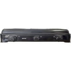 MPM Cuisinière à Gaz Portable Pour Le Camping Avec 3 Feux Couvercle Smile -Robens Soldes cuisiniere a gaz portable pour le camping avec 3 feux couvercle smile 2