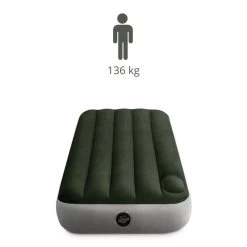 Intex Downy Twin Airbed With Foot BIP - Lit Gonflable - 191x99x25cm - Avec Accessoires -Robens Soldes downy twin airbed with foot bip lit gonflable 191x99x25cm avec accessoires 2