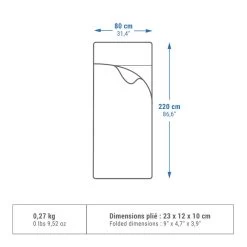 Quechua DRAP DE SAC BASIC EN POLYESTER POUR SAC DE COUCHAGE 8 Quechua DRAP DE SAC BASIC EN POLYESTER POUR SAC DE COUCHAGE -Robens Soldes drap de sac basic en polyester pour sac de couchage 1