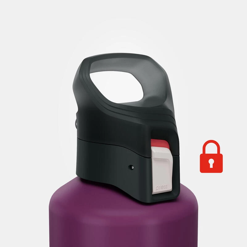 Quechua Gourde Alu 1L Avec Bouchon à Ouverture Rapide Pour La Randonnée - Violet 6 Quechua Gourde Alu 1L Avec Bouchon à Ouverture Rapide Pour La Randonnée - Violet – Image 4