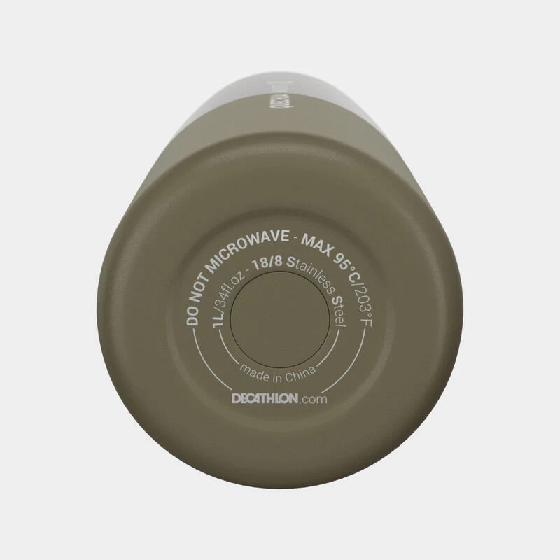 Quechua Gourde Isotherme Inox 1L Bouchon à Ouverture Rapide Pour La Randonnée - Kaki 12 Quechua Gourde Isotherme Inox 1L Bouchon à Ouverture Rapide Pour La Randonnée - Kaki – Image 10