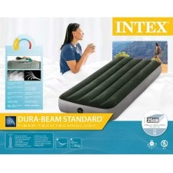 Matelas Gonflable - Intex Prestige Downy -1 Personne - 76x191x25 Cm (BxLxH) -Robens Soldes matelas gonflable intex prestige downy 1 personne 76x191x25 cm bxlxh 4