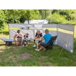 Paravent De Camping Bora - Brise-Vue - 4,5 X 1,4 M - Résistant Au Vent - Gris -Robens Soldes paravent de camping bora brise vue 45 x 14 m resistant au vent gris 2