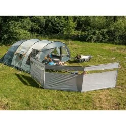 Paravent De Camping Bora - Brise-Vue - 4,5 X 1,4 M - Résistant Au Vent - Gris -Robens Soldes paravent de camping bora brise vue 45 x 14 m resistant au vent gris 3