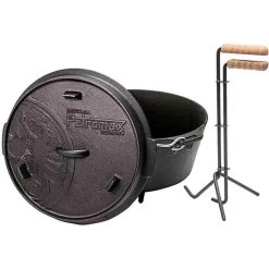Petromax Dutch Oven FT3-3QT (avec Pieds) Et Lève-couvercle Professionnel