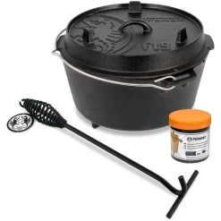 Petromax Dutch Oven FT6-6QT (avec Pieds) Ensemble - PoĂȘle + Levier De Couvercle