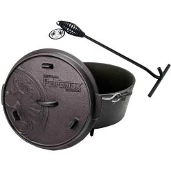 Petromax Dutch Oven FT6-6QT (avec Pieds) Et Levier De Couvercle -Robens Soldes petromax dutch oven ft6 6qt avec pieds et levier de couvercle 5