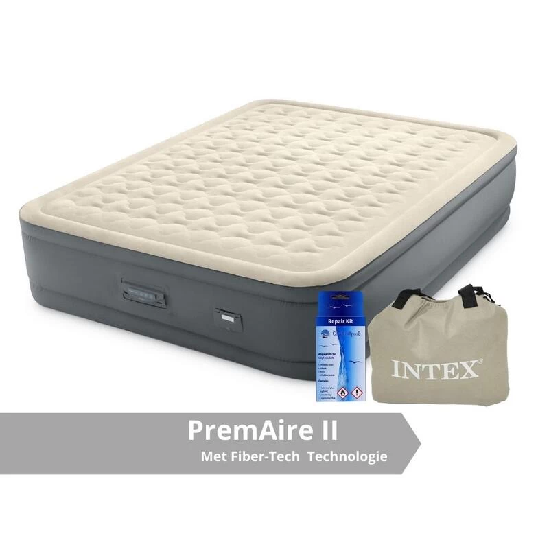Intex Premaire II - Lit Gonflable - 203x152x46cm - Compris Les Accessoires 3 Intex Premaire II - Lit Gonflable - 203x152x46cm - Compris Les Accessoires