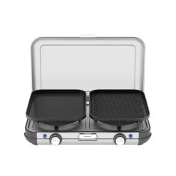 Campingaz Réchaud De Camping à Gaz 2 Feux Camp & Grill - Plancha, Grill Et Wok -Robens Soldes rechaud de camping a gaz 2 feux camp and grill plancha grill et wok 3