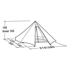 Robens Cône Vert PRS - Tipi Tent Pour Quatre Personnes -Robens Soldes robens cone vert prs tipi tent pour quatre personnes 2