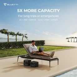 Station Électrique Portable BLUETTI AC60+B80+PV120 Pour Camping -Robens Soldes station electrique portable bluetti ac60b80pv120 pour camping 2