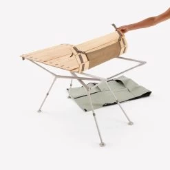 Quechua TABLE DE CAMPING COMPACTE 4/6 PERSONNES - PLATEAU BOIS - POCHE DE RANGEMENT -Robens Soldes table de camping compacte 46 personnes plateau bois poche de rangement 7