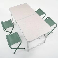 Quechua TABLE DE CAMPING PLIANTE - 4 TABOURETS - 4 À 6 PERSONNES -Robens Soldes table de camping pliante 4 tabourets 4 a 6 personnes 4