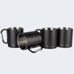 Tasse Thermique De Camping 300 Ml | Mousqueton | Acier Inoxydable | 4 Gobelets -Robens Soldes tasse thermique de camping 300 ml mousqueton acier inoxydable 4 gobelets 2