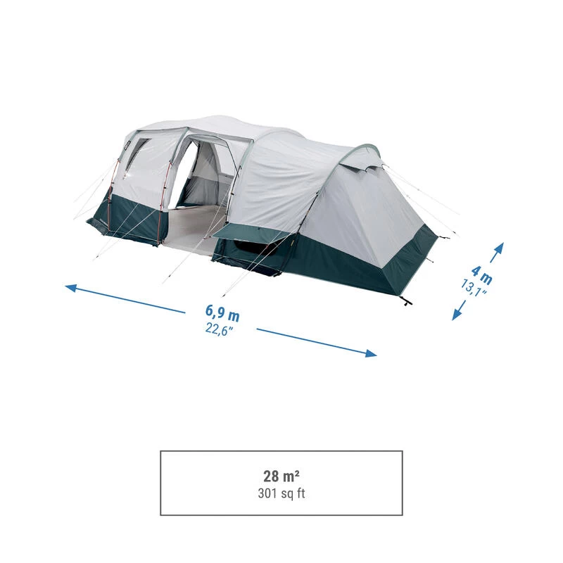 Quechua Tente à Arceaux De Camping - Arpenaz 6.3 F&B - 6 Personnes - 3 Chambres 5 Quechua Tente à Arceaux De Camping - Arpenaz 6.3 F&B - 6 Personnes - 3 Chambres – Image 3