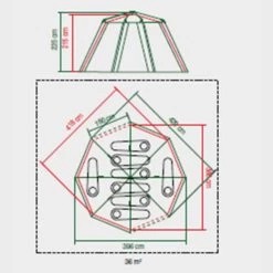 Tente Coleman 8 Personnes Octagon Gris -Robens Soldes tente coleman 8 personnes octagon gris 6