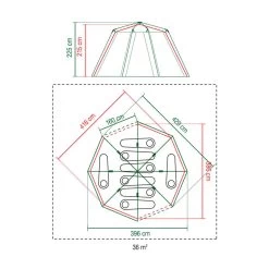 Tente Coleman Octagon 8 (Bleue) 15 Tente Coleman Octagon 8 (Bleue) -Robens Soldes tente coleman octagon 8 bleue 6