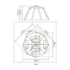 Tente Coleman Octagon 8 (Verte) 13 Tente Coleman Octagon 8 (Verte) -Robens Soldes tente coleman octagon 8 verte 5