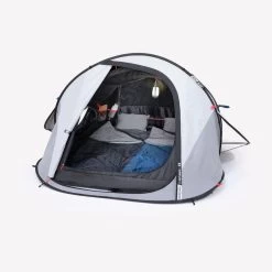 Quechua Tente De Camping - 2 SECONDS - 2 Places - Fresh & Black -Robens Soldes tente de camping 2 seconds 2 places fresh and black 3