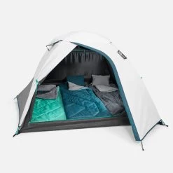 Quechua Tente De Camping - MH100 - 3 Places - Fresh & Black -Robens Soldes tente de camping mh100 3 places fresh and black 4