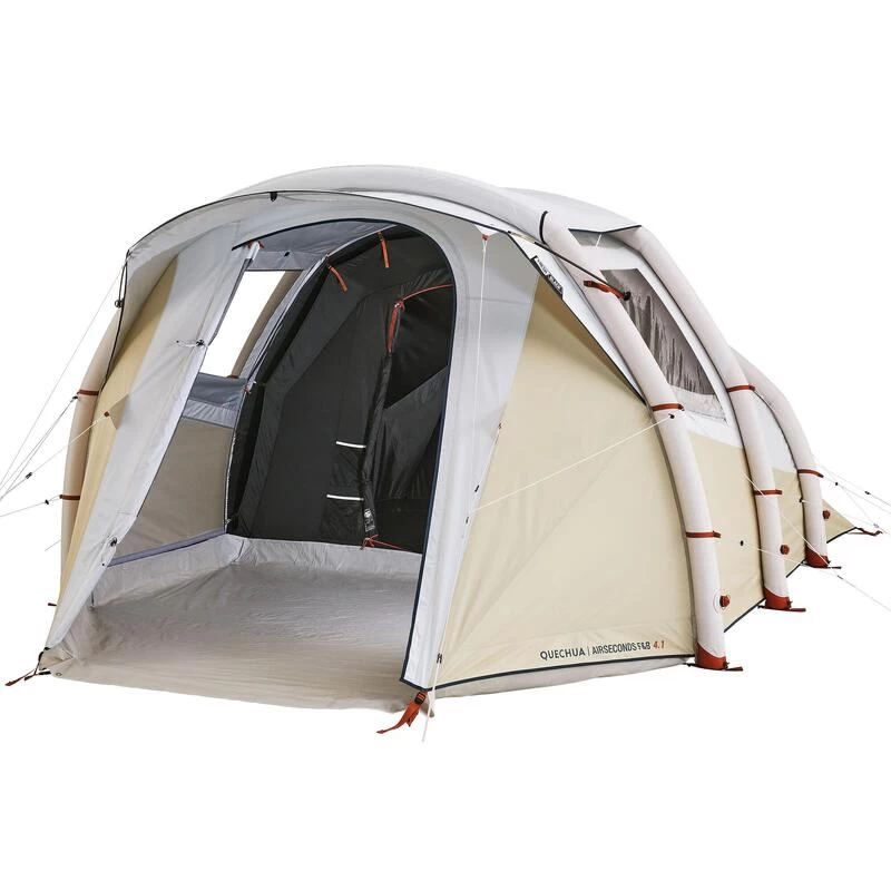 Quechua Tente Gonflable De Camping - Air Seconds 4.1 F&B - 4 Personnes - 1 Chambre 4 Quechua Tente Gonflable De Camping - Air Seconds 4.1 F&B - 4 Personnes - 1 Chambre – Image 2