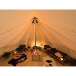 Tente Tipii 500 Canvas - Tipi 10 Pers. - 500 X 500 Cm X 300 Cm -Robens Soldes tente tipii 500 canvas tipi 10 pers 500 x 500 cm x 300 cm 4