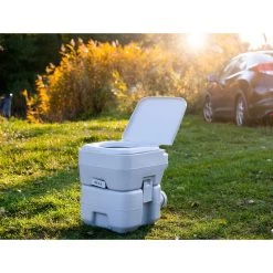 Toilette Portable 20L Pour Camping-Car, WC Avec Chasse D'Eau 13L Camry -Robens Soldes toilette portable 20l pour camping car wc avec chasse deau 13l camry 4